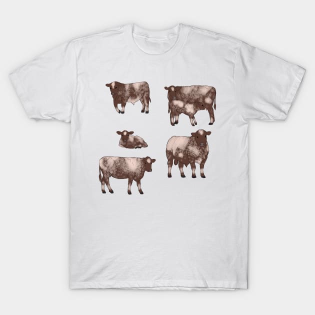 Shorthorn Cattle Pack T-Shirt by TrapperWeasel